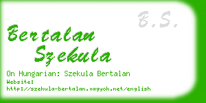 bertalan szekula business card